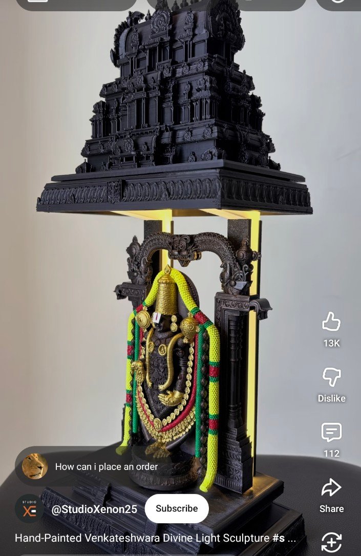 Venkateshwara Divine Light Sculpture
