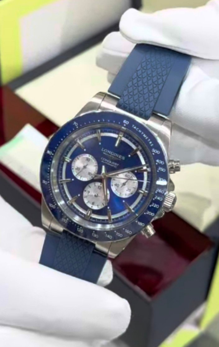 Longines Blue Chronograph Watch